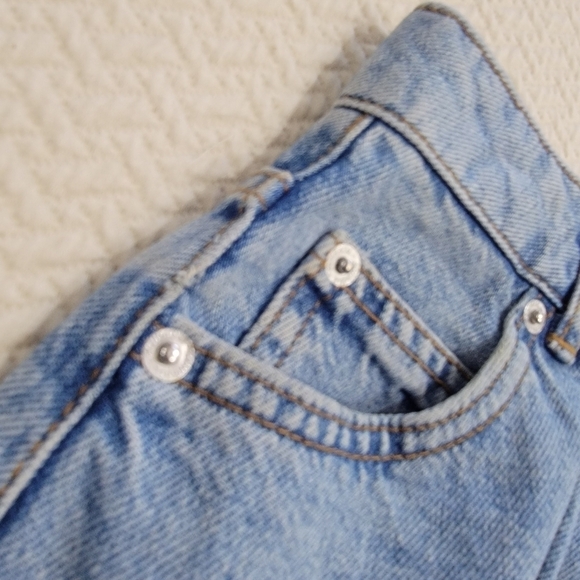 Topshop Moto Denim Mini Skirt Front zipper with Ring Pull Size 4 - Picture 6 of 16